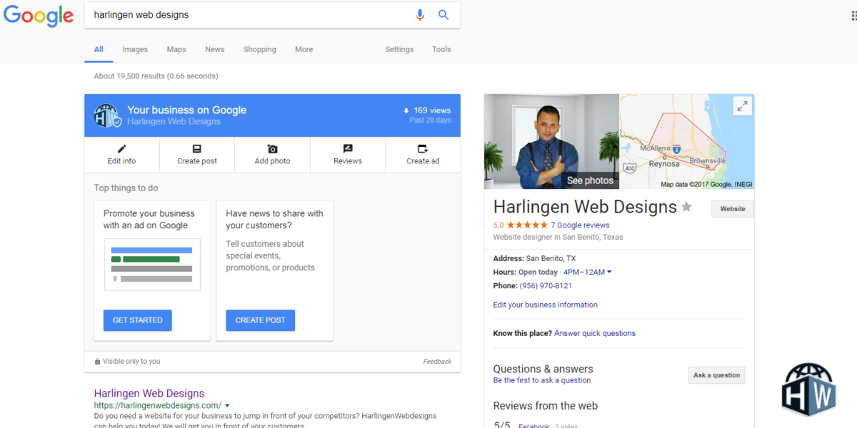 Harlingen Web Designs knows the importance of Google My Business
