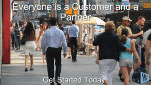 Every single person is a partner and a customer and can help with online marketing